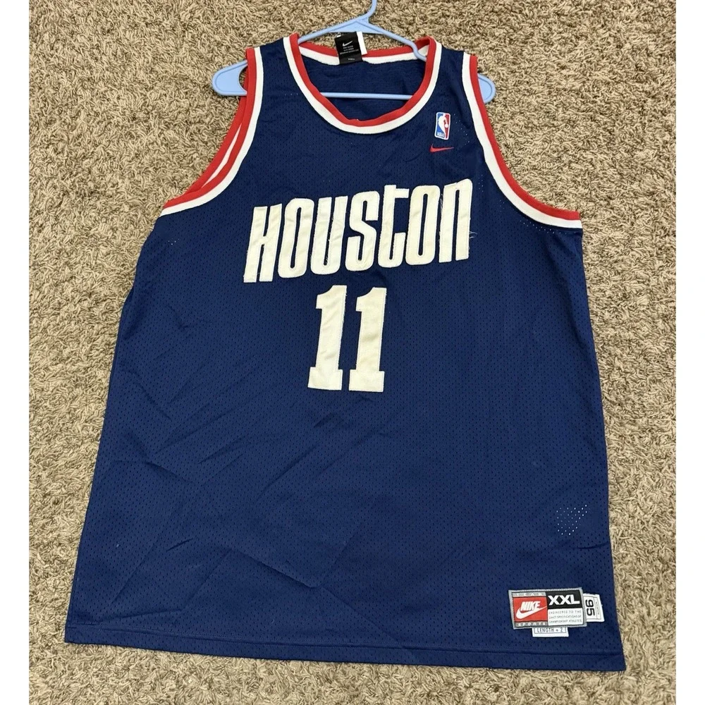Vintage Houston Rockets NBA Jersey Yao Ming Nike Blue Basketball Men Size XXL